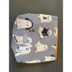 HALLOWEEN ghosts gray THIRTY ONE make up bag 7 X 7"